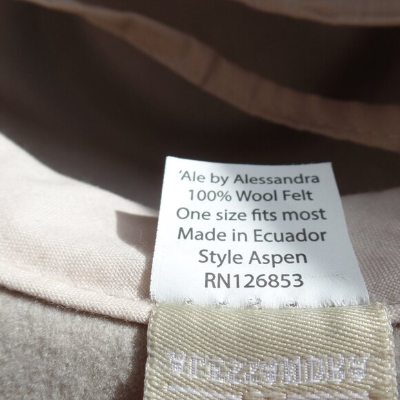 Free People Distressed Ivory Ribbon Bow Wool Hat Ale Alessandrea - Picture 8 of 8